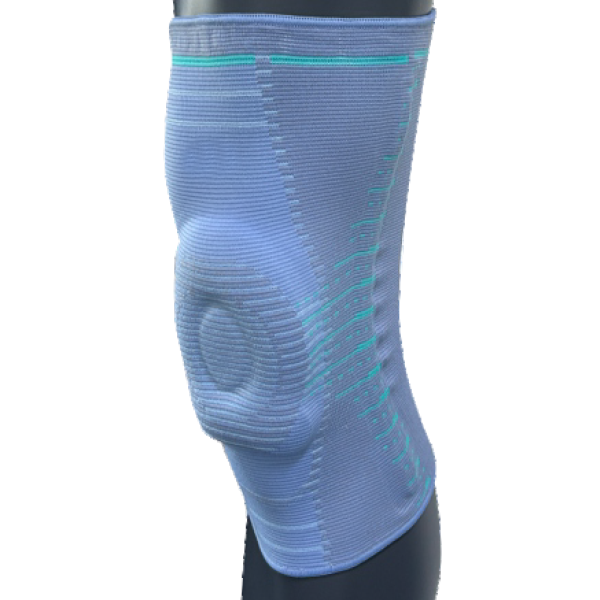 Support circulaire du genou en tricot en bleu