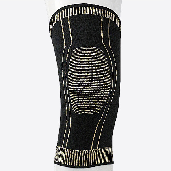 Sport du genou à tricot circulaire avec fil d'ions en cuivre