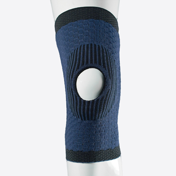 Prive de genou à tricot plat avec coussinet de silicium